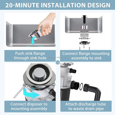450W  Garbage Disposal Machine Household Continuous Food Disposer Waste Kitchen Sink Waste Disposal